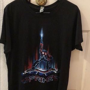 A black Optimus prime T-shirt. Says xxxl.
